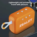 ZEALOT S75 10W Wireless Speakers, Outdoor Portable Subwoofer Speaker Waterproof IPX 6, Wireless Speaker, Dual Pairing,3000mAh.