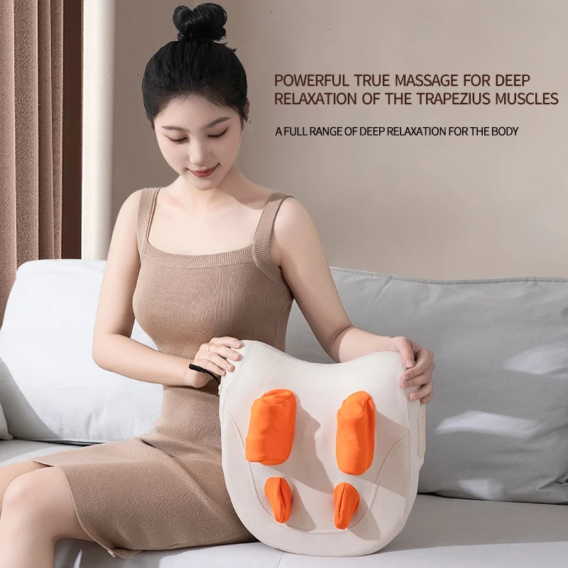 Electric Massager with Heat Therapy for Targeted Deep Tissue Muscle Relief Massage Cushion Tidesmit