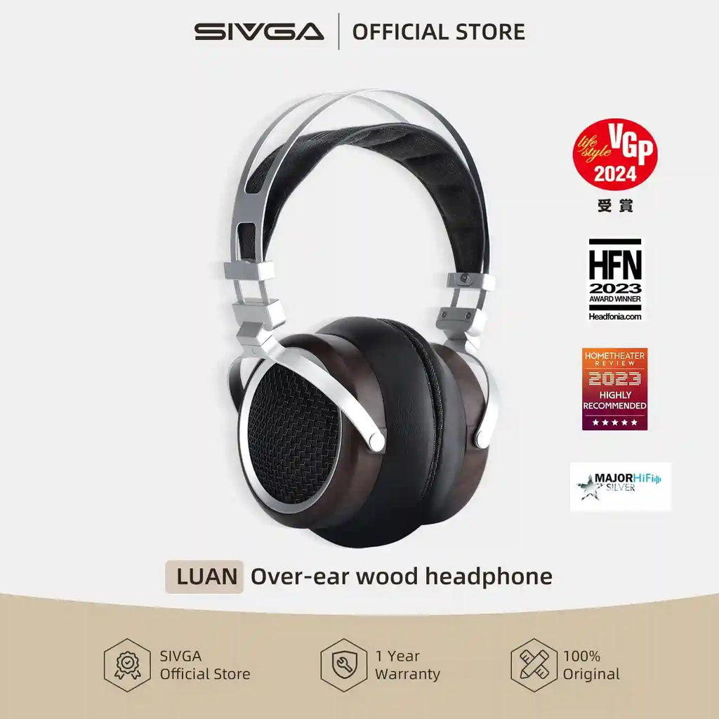 Sivga Luan Open-back Headphones | 50mm Driver Hi-Fi Wood Audio Tidesmit