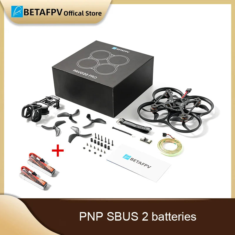 Pavo20 Brushless Whoop Quadcopter ELRS 2.4G - 4 Battery Flight Kit SBUS 2 batteries Tidesmit