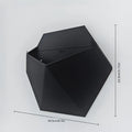 Black Hexagonal Wall Flower Pot With Mounting Holes Unique Design Home Garden Decor Wall Decoration Plant Pot Gardening Gift