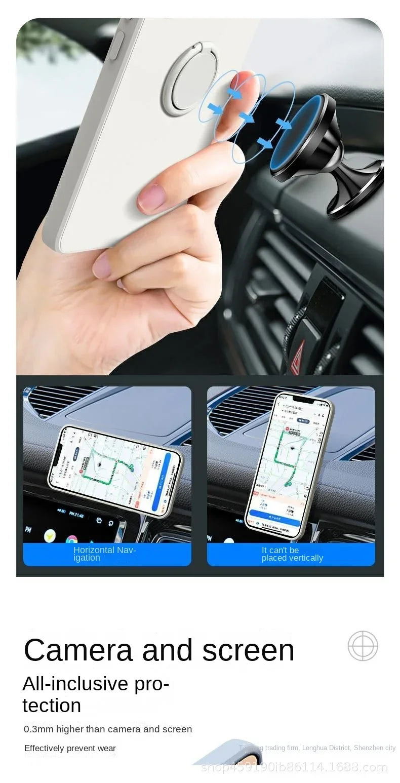 Magnetic Silicone Phone Case for Galaxy S25 with Ring Stand Tidesmit