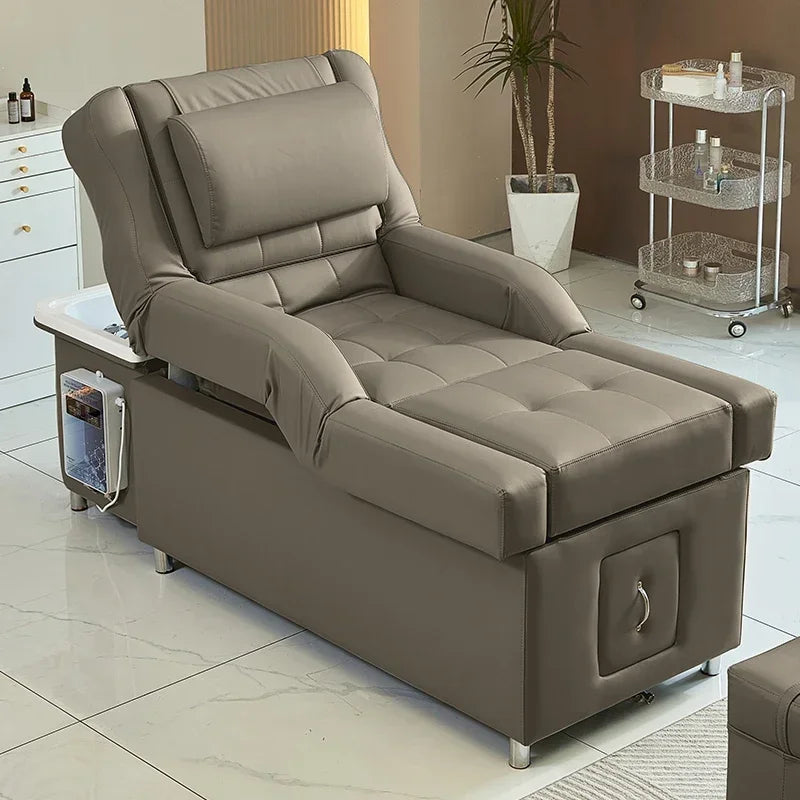 Electric Shampoo Massage Bed - Professional Salon Recliner with Heat Massage Chairs Gary Tidesmit
