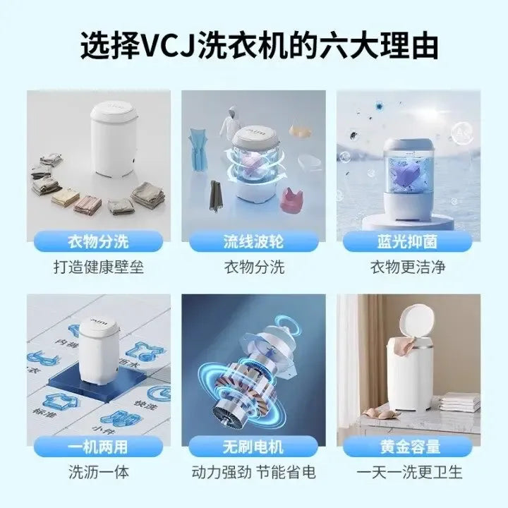 VCJ Mini Semi-Auto Washing Machine 1kg