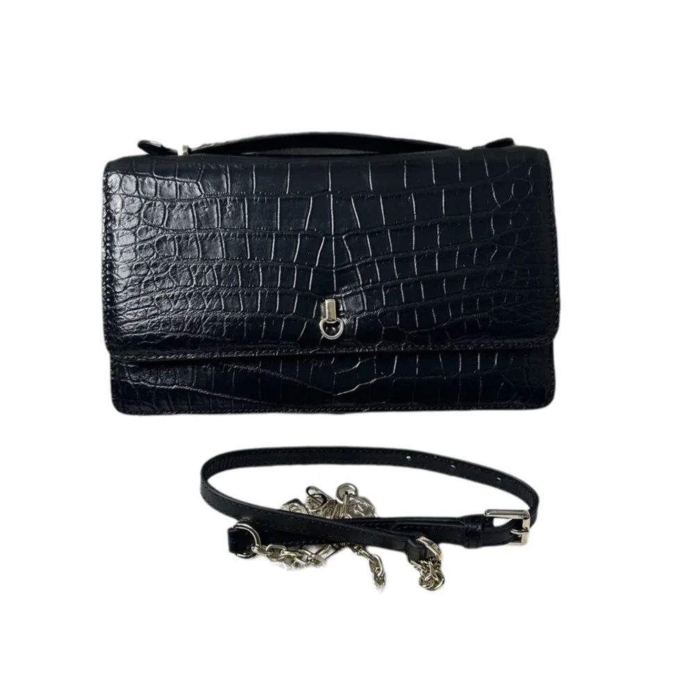 Authentic crocodile leather women's small flap bag real crocodile leather women's handbag single-shoulder cross-body bag