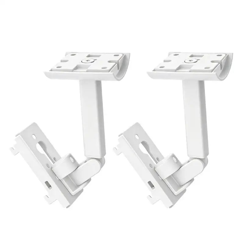 Speaker Wall Mount Pair with Adjustable Joint, Metal White Finish for Wall or Ceiling Placement, Home Theater Speaker D2RC