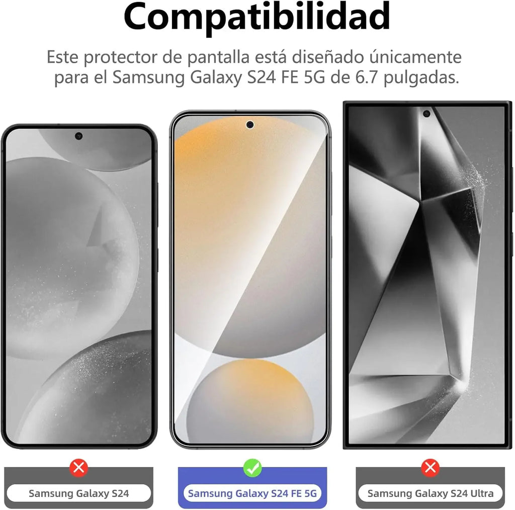 Samsung Galaxy S24 FE Screen Protector, 9H Tempered Glass, Case-Friendly Tidesmit