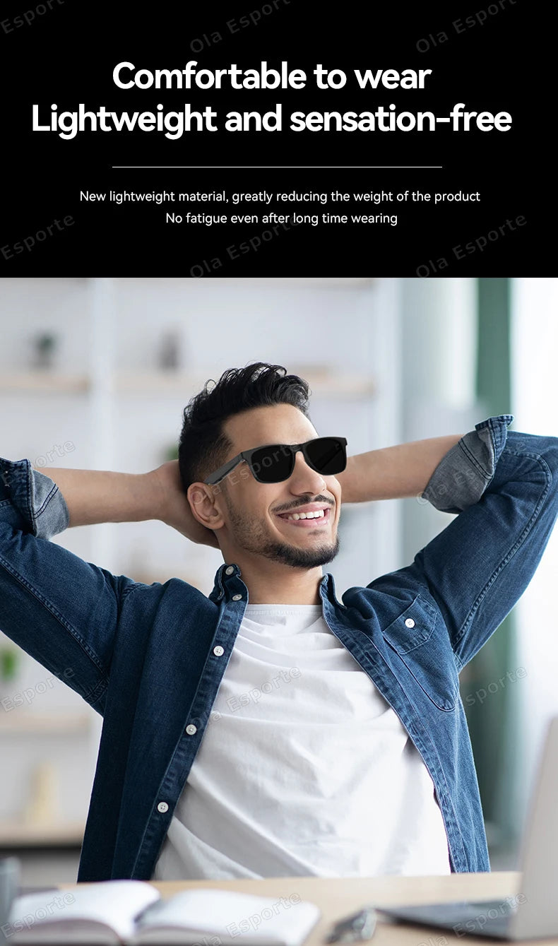 Smart Bluetooth Sunglasses with Spatial Audio and Wireless Connectivity Tidesmit