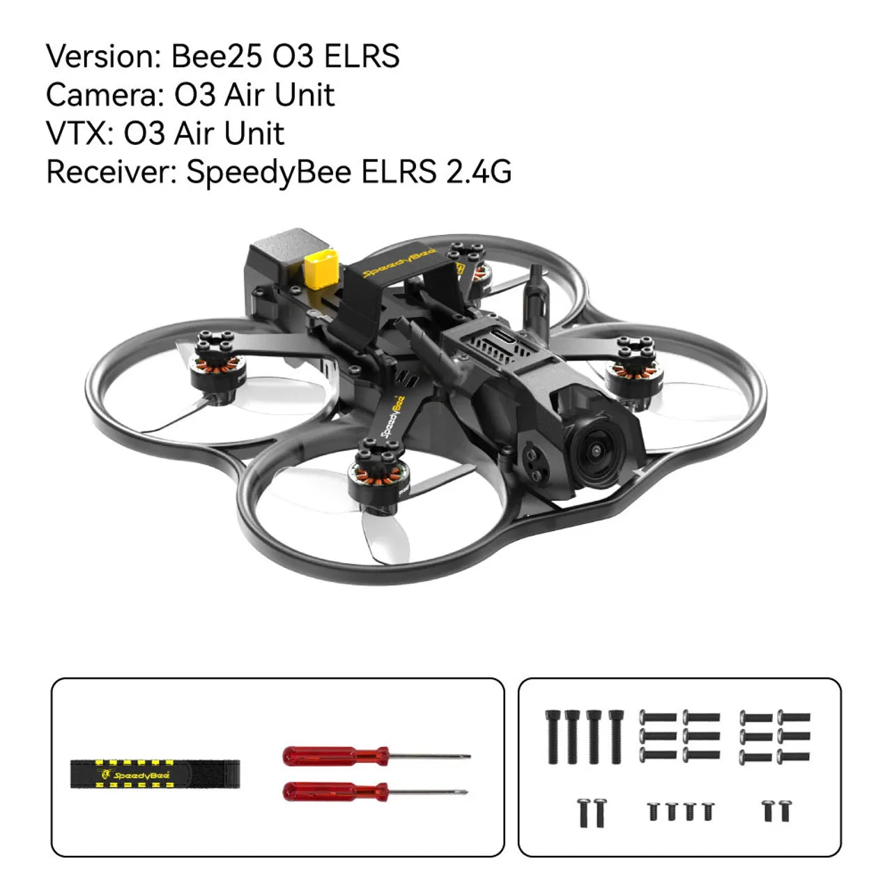 SpeedyBee Bee25 Cinewhoop 2.5 Inch FPV Drone - DJI O3 Air Unit Compatible O3 ELRS Version Tidesmit