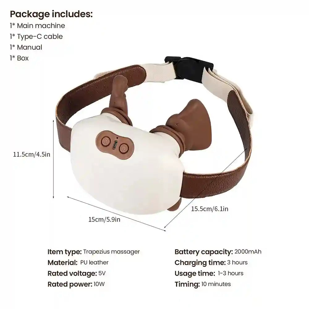 Neck and Shoulder Massager with 4D Kneading for Targeted Pain Relief Relaxation Treatment Tidesmit