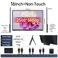 VCHANCE 16 Inch 2.5K Portable Monitor 16:10 2560*1600p 100%DCI-P3 500Nit Travel Second Gaming Display for Laptop Xbox Switch PS4