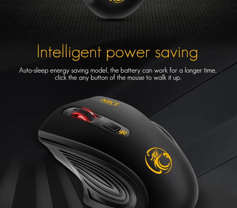 Silent 2.4G USB Receiver Wireless Optical Mouse Battery Style Computer Office Soundless Mouse For PC Computer Laptop IPad Mac