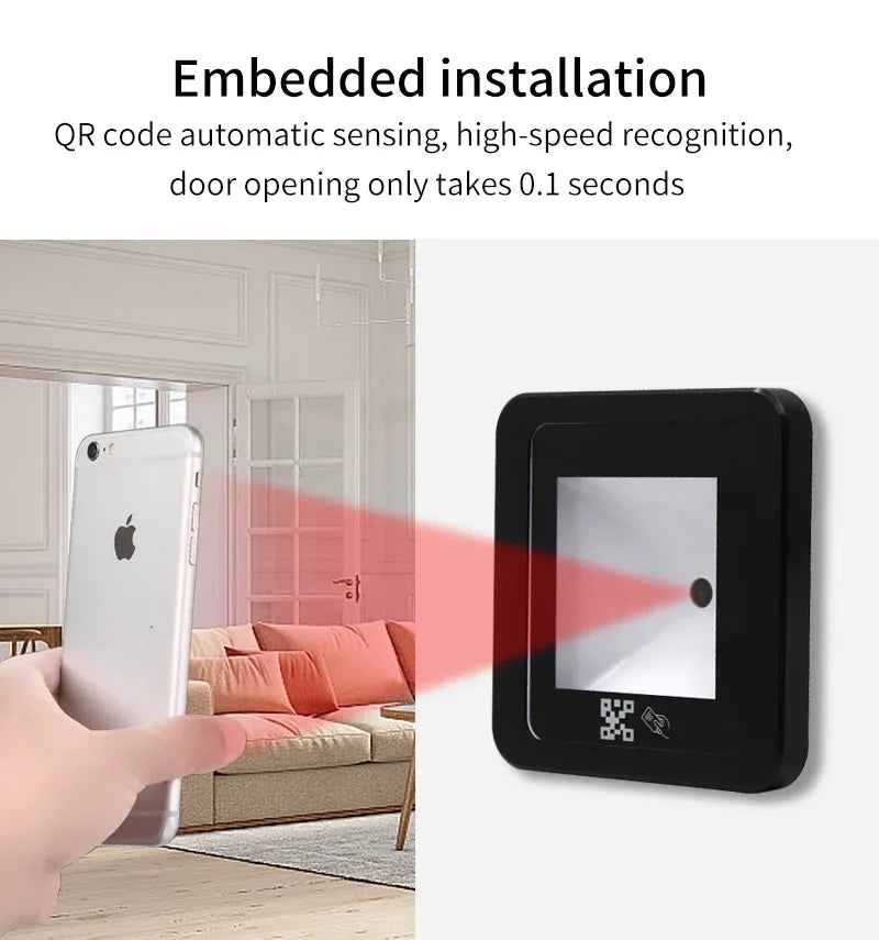 QR Code RFID Reader 125khz EM 13.56mhz MF Access Control Card Reader Scanner USB/Wiegand/ RS232/485 2D QRCode BarCode Scanner