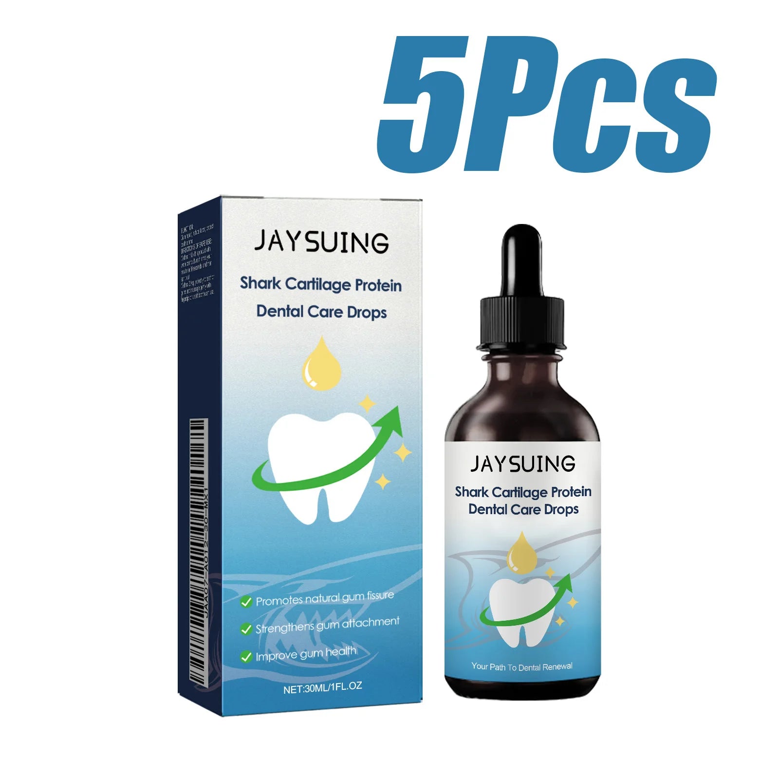 Tidesmit Dental Care Drops serum for gum pain relief, tooth whitening, and plaque stain cleaning.
