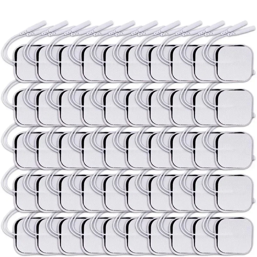 TENS Unit Electrode Pads Replacement 5x5cm - Self-Adhesive Tidesmit Body Shaping Massage Equipment 100pcs 4x4cm Tidesmit