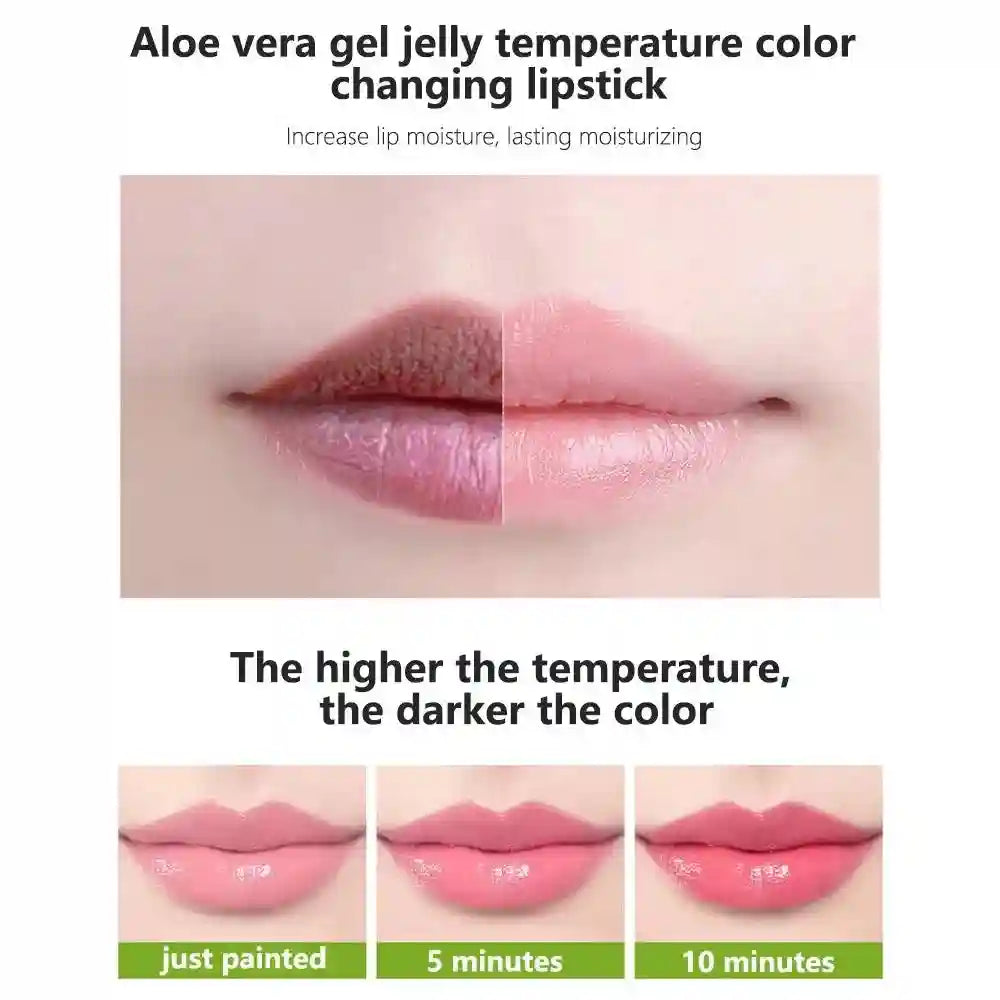 Aloe Vera Color Changing Lip Balm | Moisturizing Long-Lasting Treatment Lip Care Tidesmit