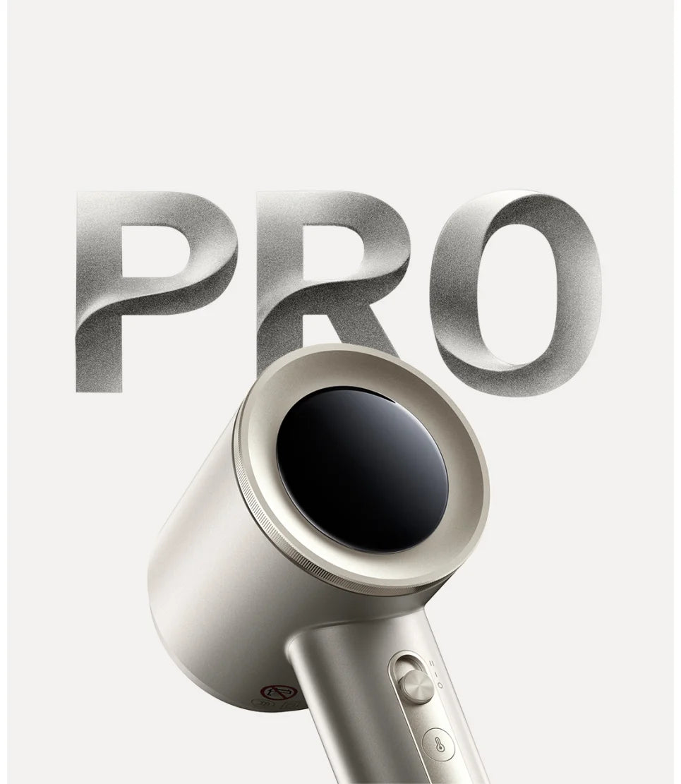 Mijia Pro high-speed water ion hair dryer in elegant champagne, featuring sleek design and smart temperature control.