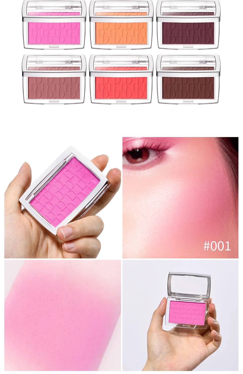 Tidesmit matte peach cheek tint blush palette swatch showing waterproof face contouring and natural rouge texture