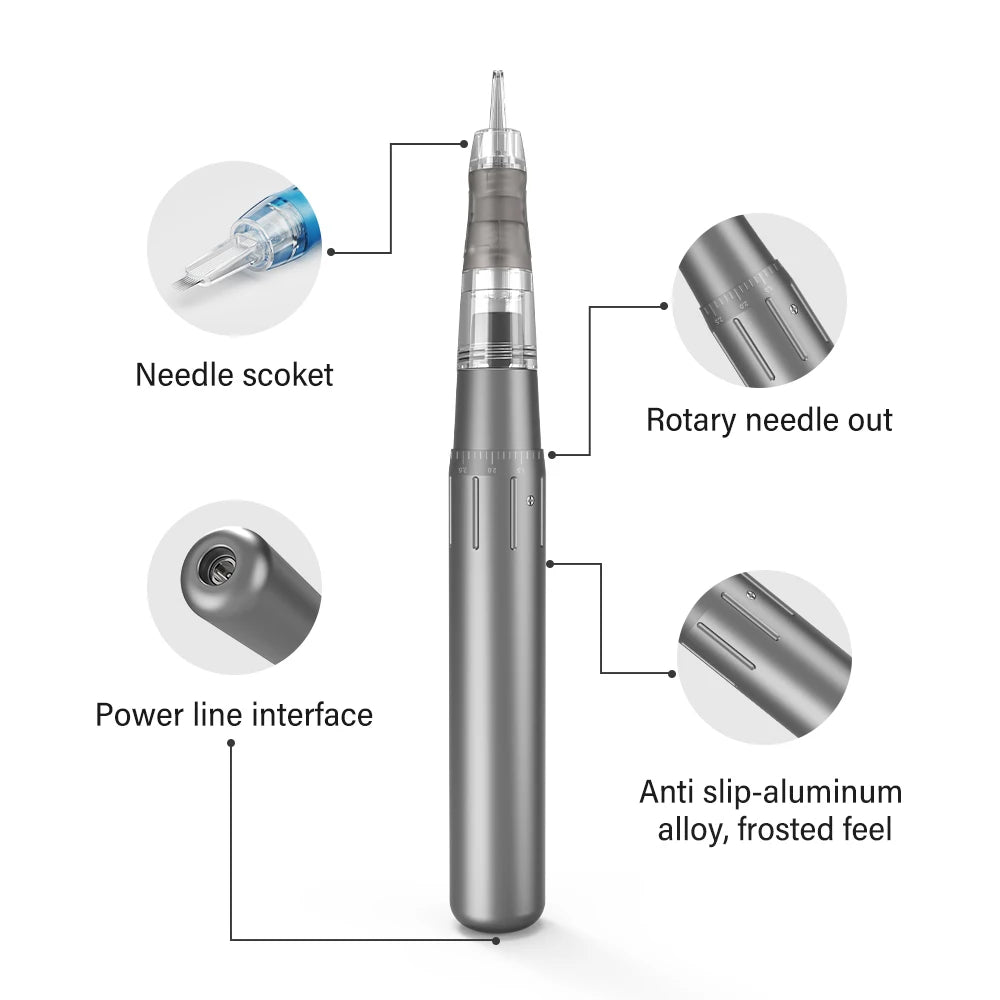 Permanent Makeup Machine for Brows and Lips - Professional 10PCS PMU Kit Permanent Makeup Machines Tidesmit