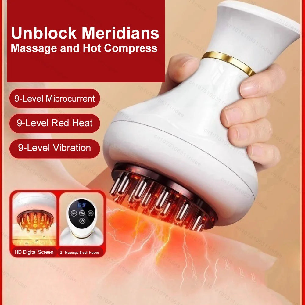 Anti Cellulite Massage Tool - White Lymphatic Drainage Sculpting Device Relaxation Treatment Tidesmit