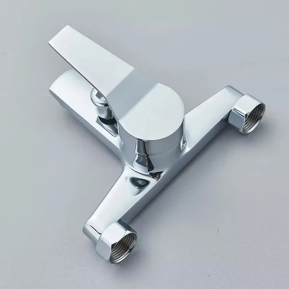 Bathroom Hot and Cold Water Mixers Wall Mounted Single Handle Bathtub Faucet