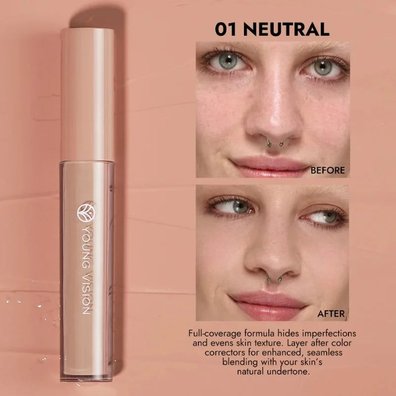 Tidesmit orange liquid concealer and color corrector for dark circles and skin tone brightening face makeup swatch