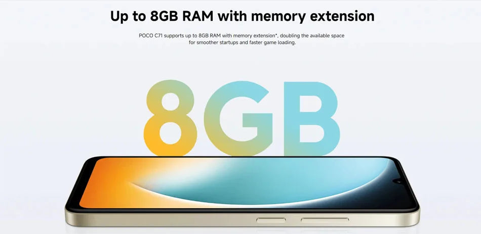 Xiaomi POCO C71 Global Version Smartphone  6.88" HD+ Display 5200mAh Battery Dual Camera LCD