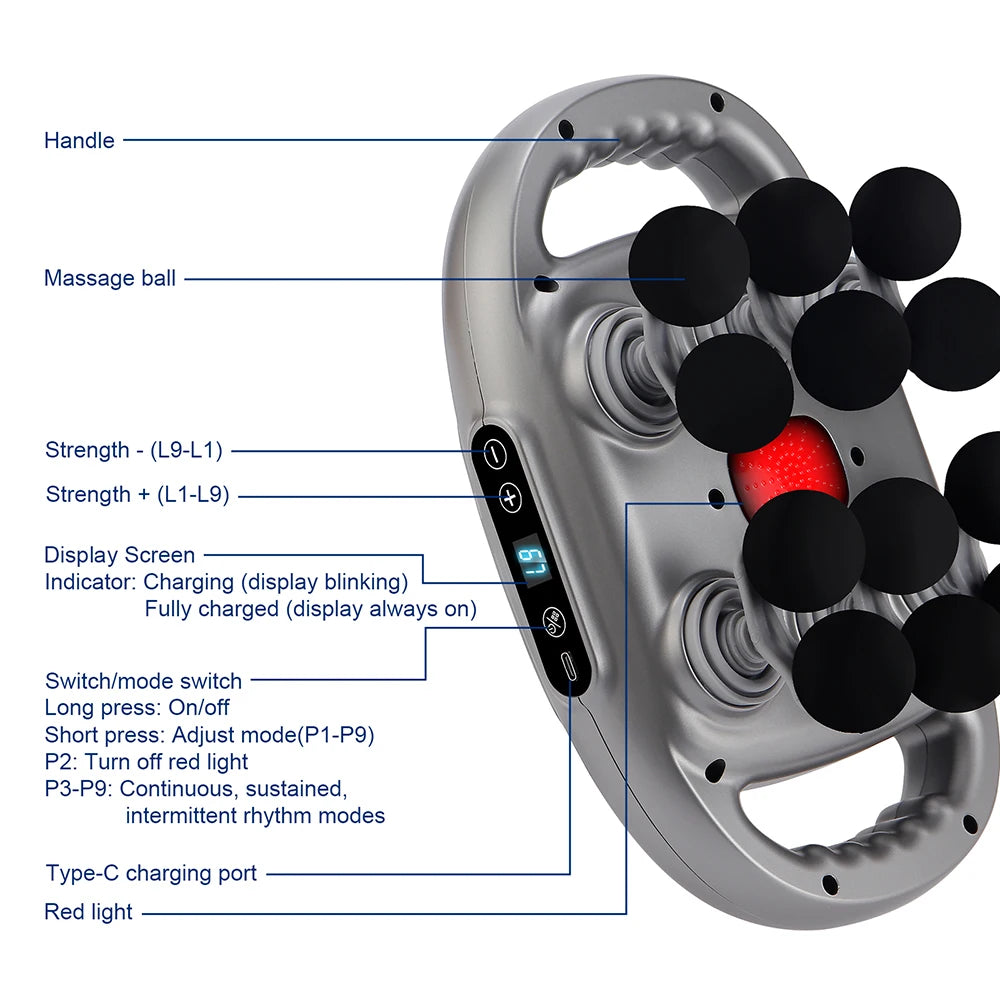 Deep Tissue Electric Massager - Professional Muscle Recovery Device Body Shaping Massage Equipment Tidesmit