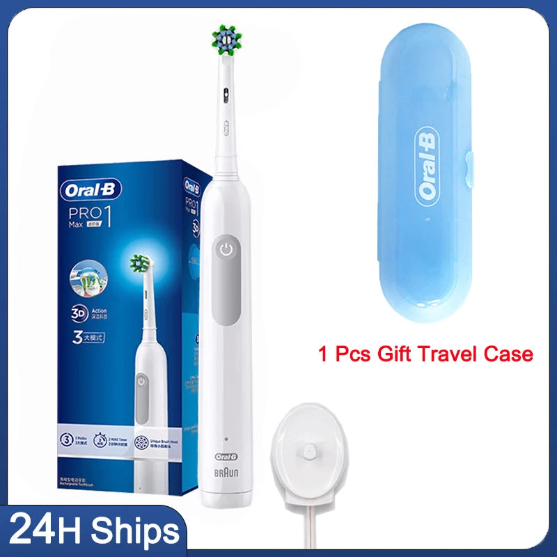 Oral B Sonic Electric Toothbrush Rechargeable 3D Rotating Tooth Brush 14 Days Long Battery Life 2Mins Smart Timer Pro600 Pro1Max