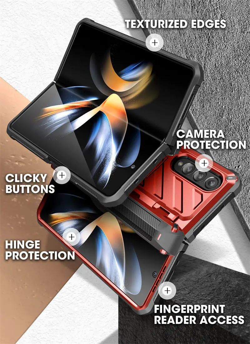 Samsung Galaxy Z Fold 4 Rugged Case - Dual Layer Shock-Absorbing Cover Tidesmit