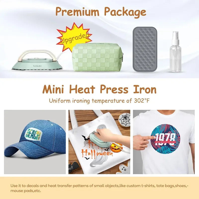 Yunchi Mini Travel Iron 300W 100-240V Portable Electric Clothes Iron