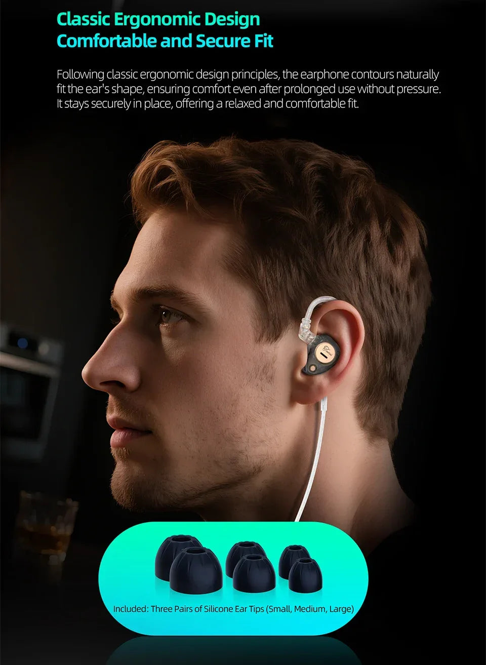 Tidesmit Dual Dynamic Driver Wired Earphones With Microphone Tidesmit