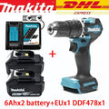 100% Makita Origina DDF487 Cordless Driver Drill Brushless Electric Impact Screwdriver 18V Rechargeable Power Tool -Makita 18V Battery DDF487 Brushless Electric Drill, Suitable for Five-rope Impact Drill of Decoration Team Us
