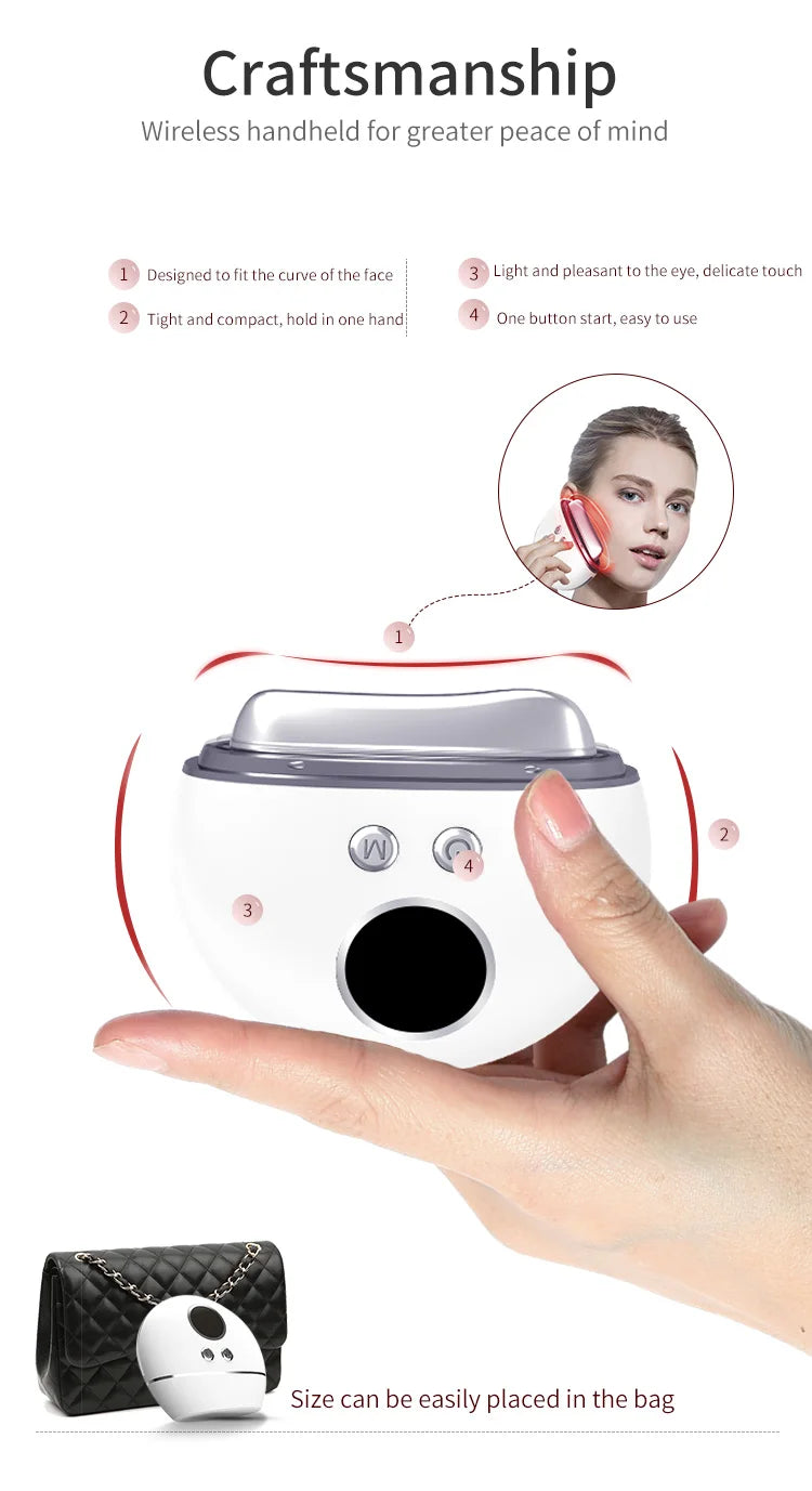 Facial Neck Massager - 4-in-1 Skin Care Tool with 9 Modes - Tidesmit Fascia Gun Tidesmit
