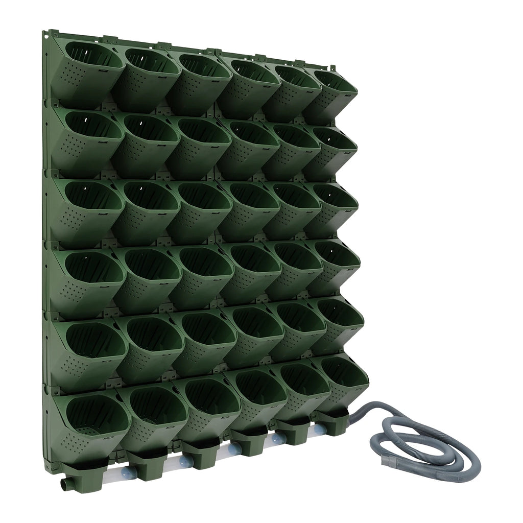 36 Cups Vertical Wall Planter Kit W/Auto Drip Irrigation Smart Timer & LCD Display Home Garden Grow Bag Garden Planter