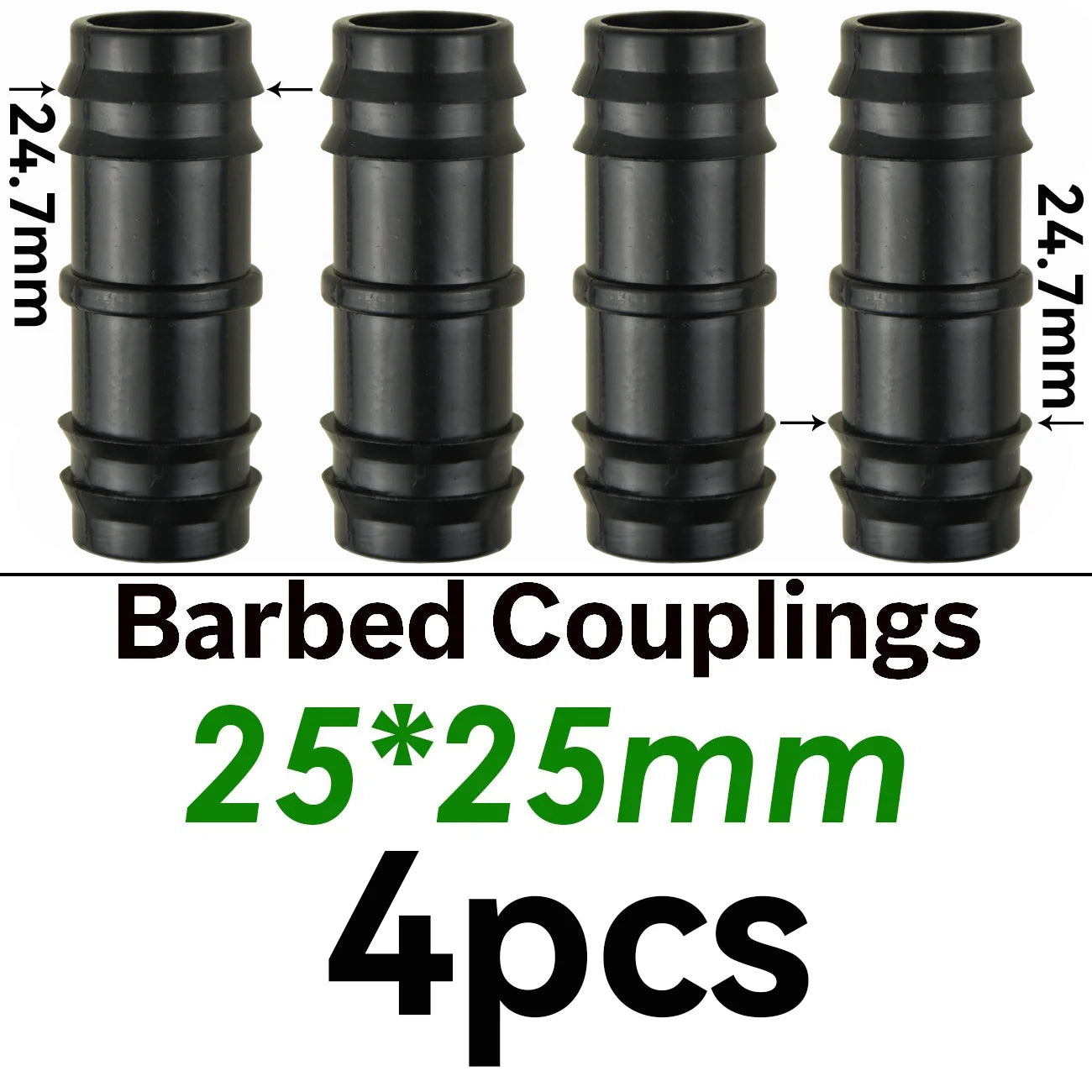 1/2" 3/4" Male Female Thread Connector To Barb 16mm 20mm 25mm PE Hose Adapter Tee Elbow Garden Irrigation Drip Watering System