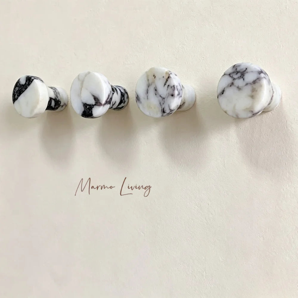 Natural Marble Coat Hook Italian Luxury Entryway Wall Hook Door Handle Marble Knob Designer Villa Creative Home Decor