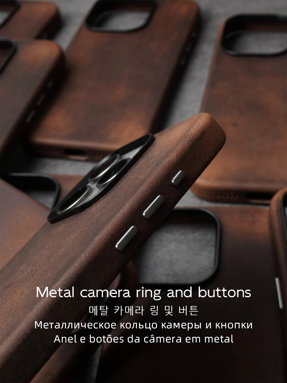 Horween Leather iPhone 16 Pro Max Case - Slim Protective Cover Tidesmit