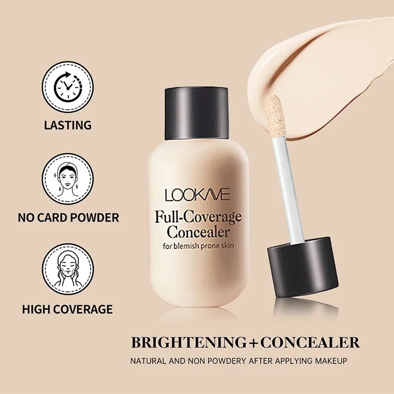 Tidesmit full cover liquid concealer for dark circles showing creamy waterproof foundation texture detail