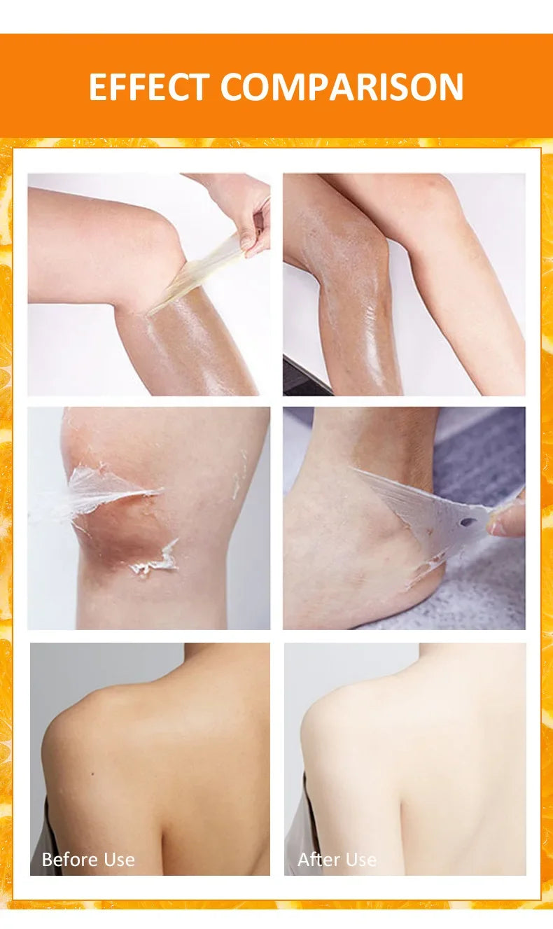Orange Peeling Lotion for Gentle Body Exfoliation - Natural AHA Formula Scrubs Treatments Tidesmit