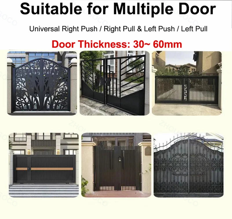 Outdoor Gate Waterproof Smart Tuya Wifi Lock 3D Face Recognition Digital Code Keyless App Remote Biometric Fingerprint Rim Lock