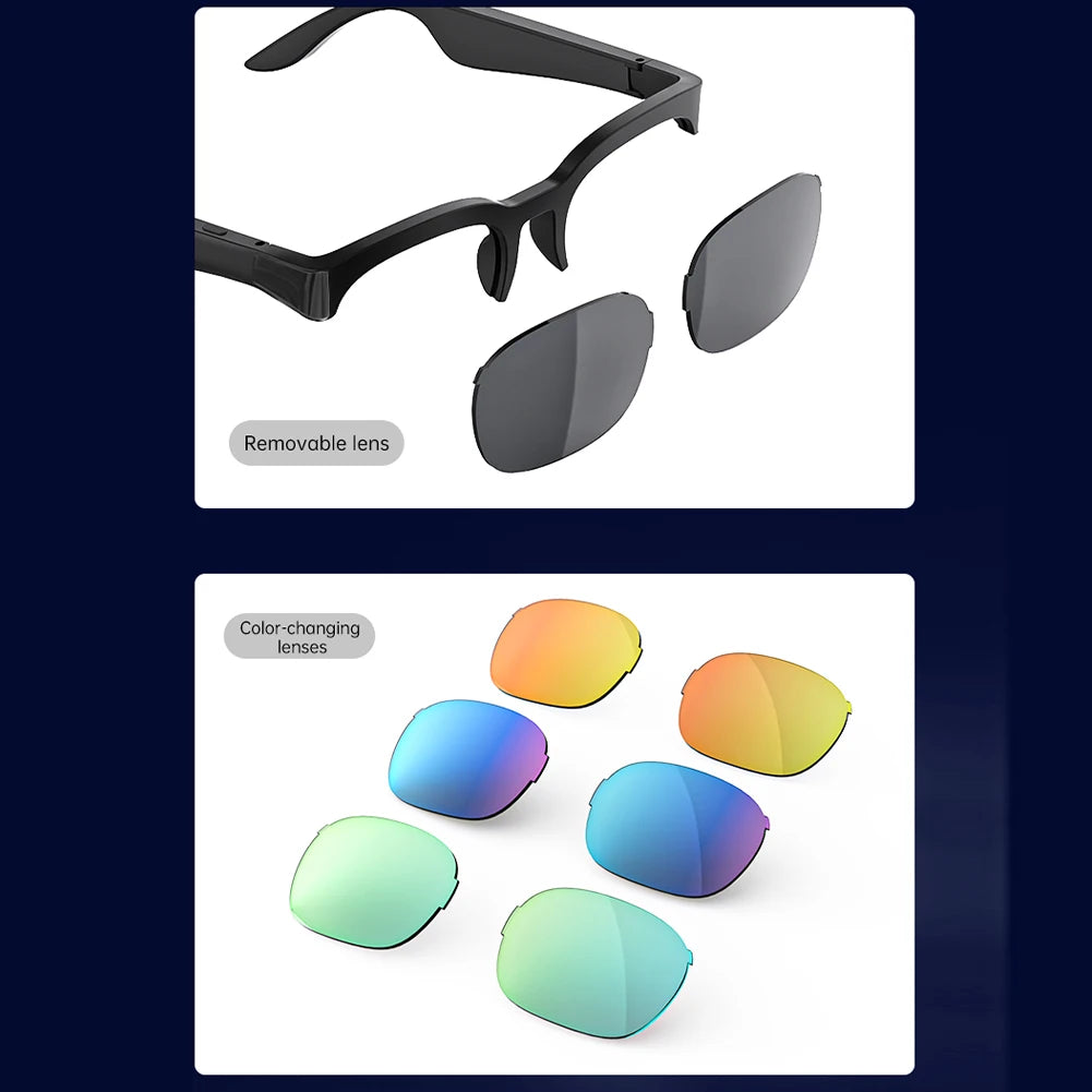 Smart Audio Glasses with AI Translator & Spatial Audio - Bluetooth 5.0 Tidesmit