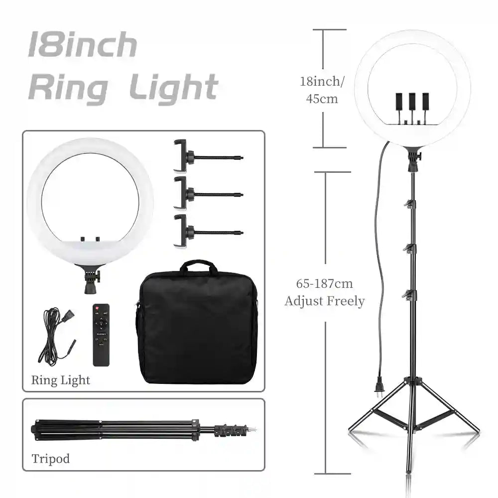 18 Inch LED Ring Light for Content Creation with Remote Control SH-HXD-18E-01 Tidesmit