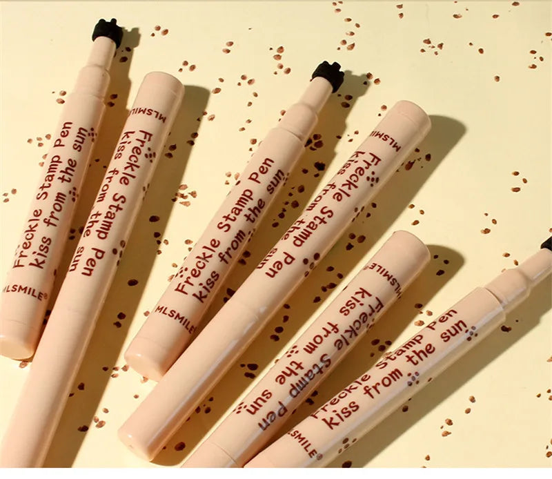 Tidesmit waterproof fake freckles pen for natural dotted makeup look on all skin tones close-up
