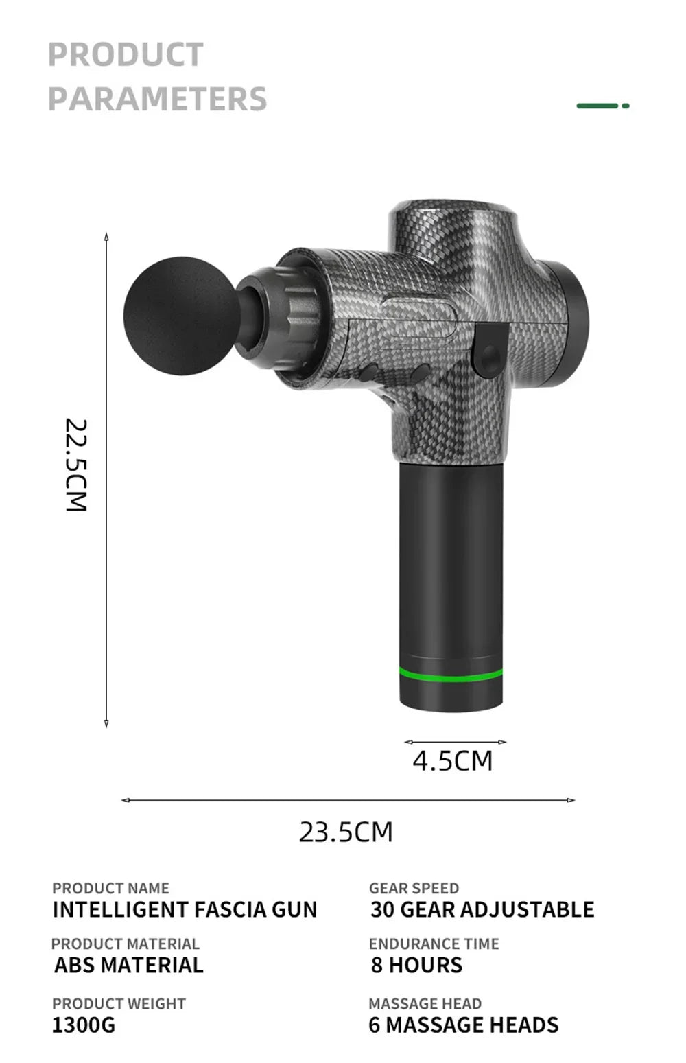 Deep Tissue Massage Gun - Cordless Percussion Massager with Heat Body Shaping Massage Equipment Tidesmit