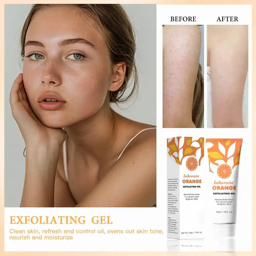Orange Exfoliating Gel for Radiant Skin - Natural Brightening Treatment Scrubs Treatments Tidesmit