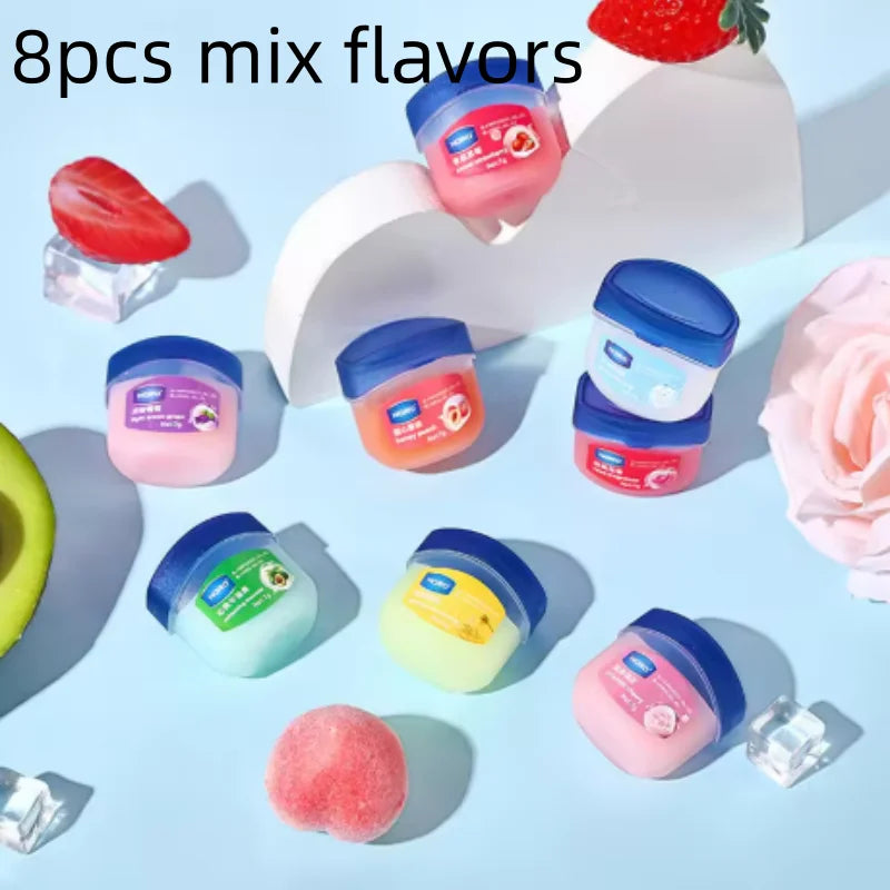 Moisturizing Lip Balm Set – Nourishing Fruit Flavored Lip Care Collection Lip Care 8pcs mix flavors 7g Tidesmit