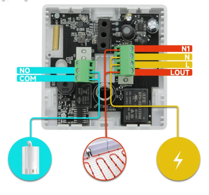 WiFi Smart Thermostat for Gas Boiler | App-Controlled Wireless Heating Tidesmit
