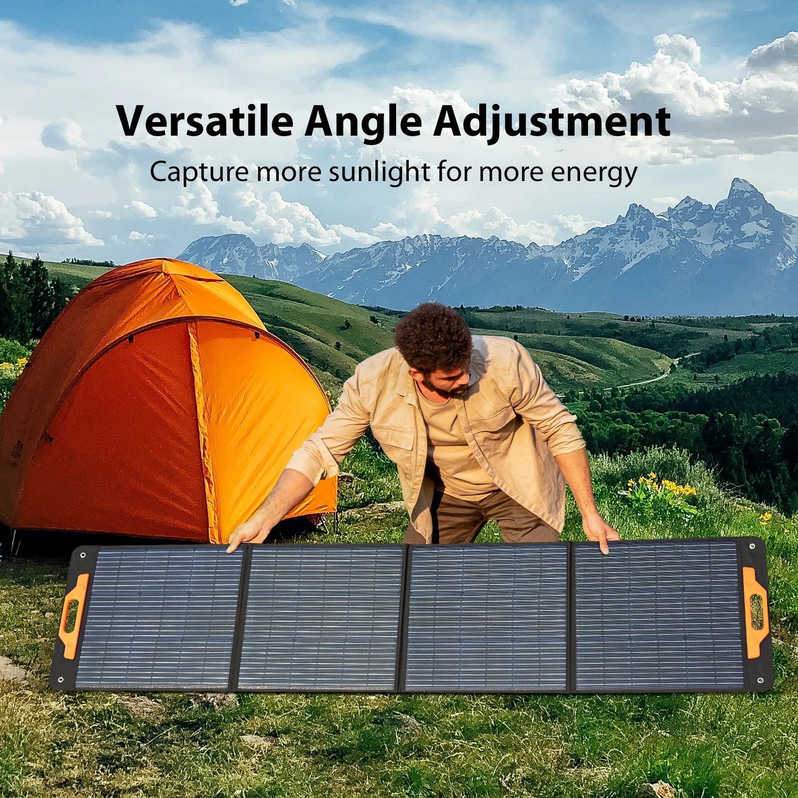 OSCAL 200W Solar Power Generation Panel Can Be Combined with Generator Use Solar Energy Conversion for Outdoor Camping