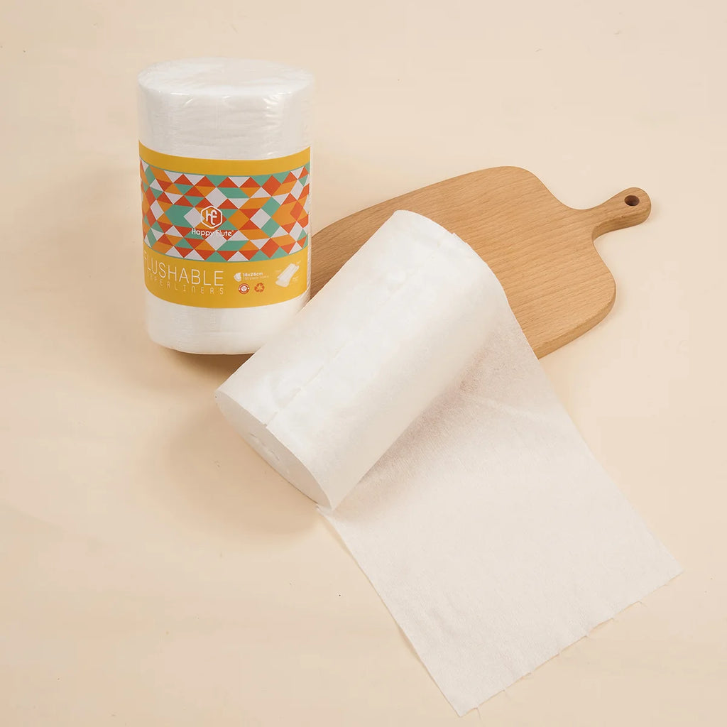 2 Rolls Disposable Bamboo Flushable Baby Diaper Nappy Liner Biodegradable Bamboo Liner
